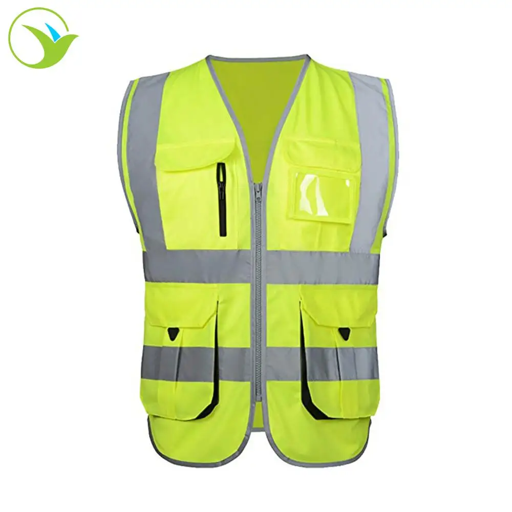 
Airport High Visibility Reflective Safety Vest Custom American Style Class 2 Rv009 100% Cotton 