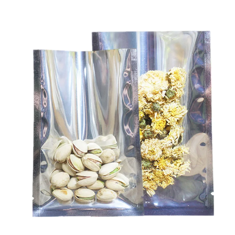 100pcs 16X24cm 2022 logo transparent foil vacuum sealer bag