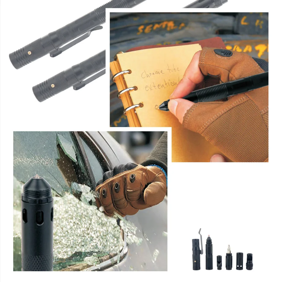 Multi-functional tactical pen Self Defense Tactical Pen Survival Rescue Pen Aviation Aluminum with Glass Breaker