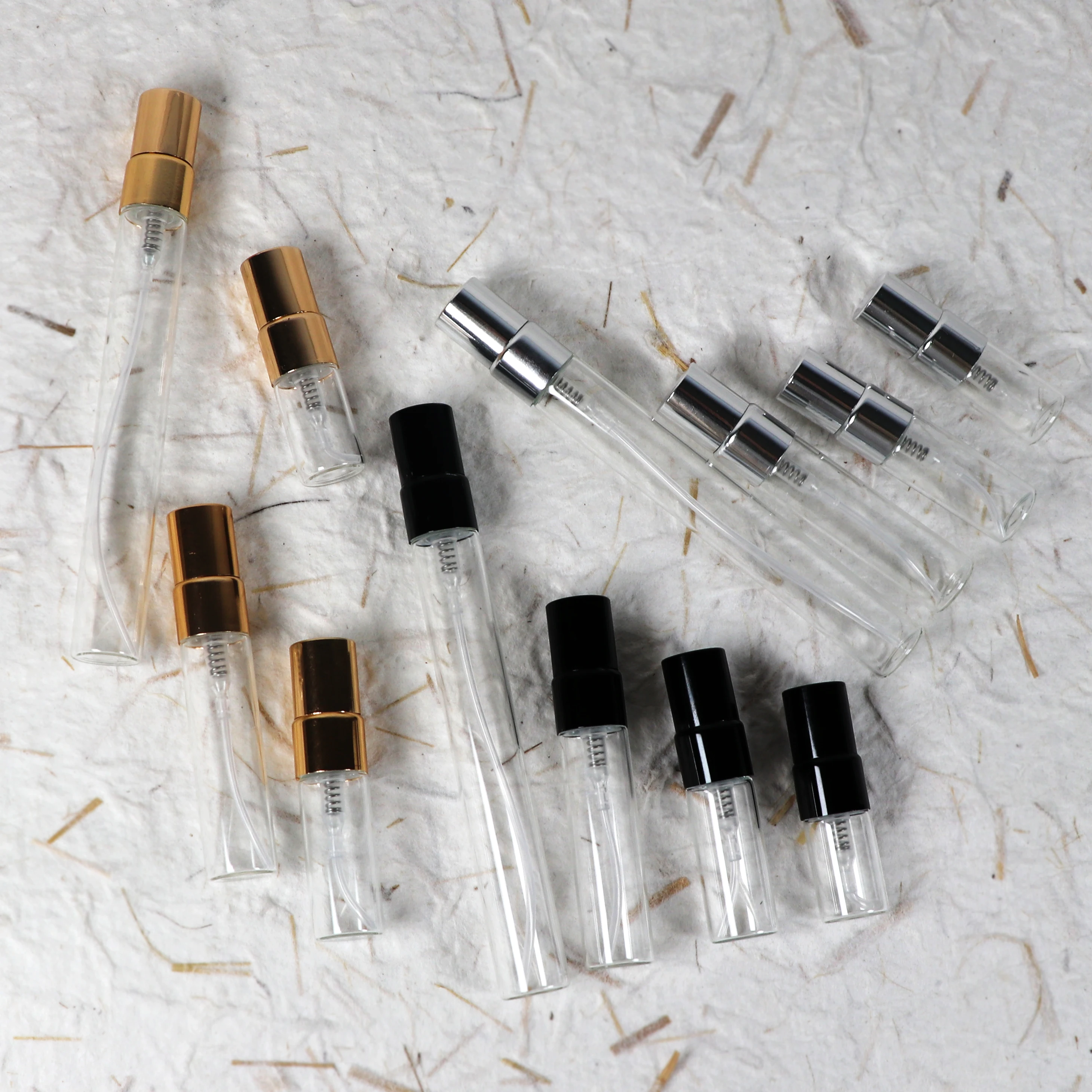 Minimalist glass travel perfume empty spray bottles cute perfume bottle with scale