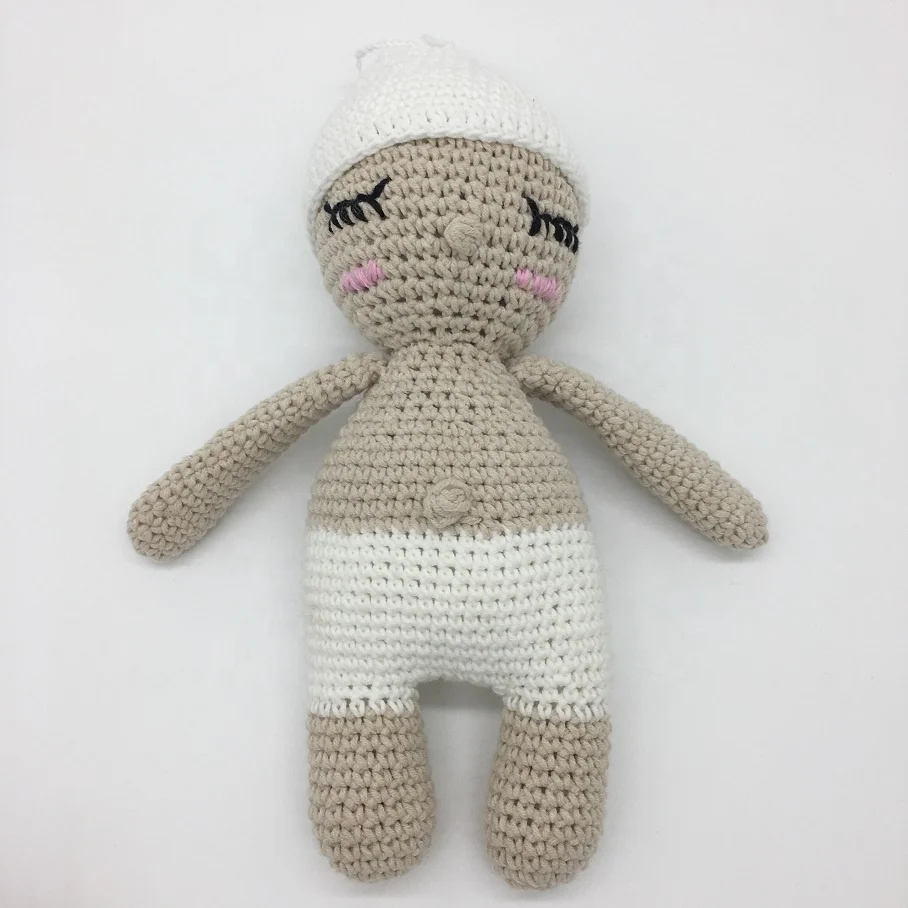 Плюшевые детские игрушки ручной работы вязаная Спящая кукла игрушка хлопок Мягкая