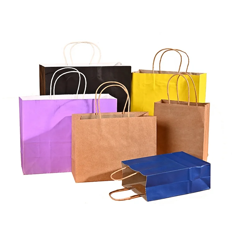 Wholesale Custom Printed Black Luxury Shopping Gift Paper Bag With Handle