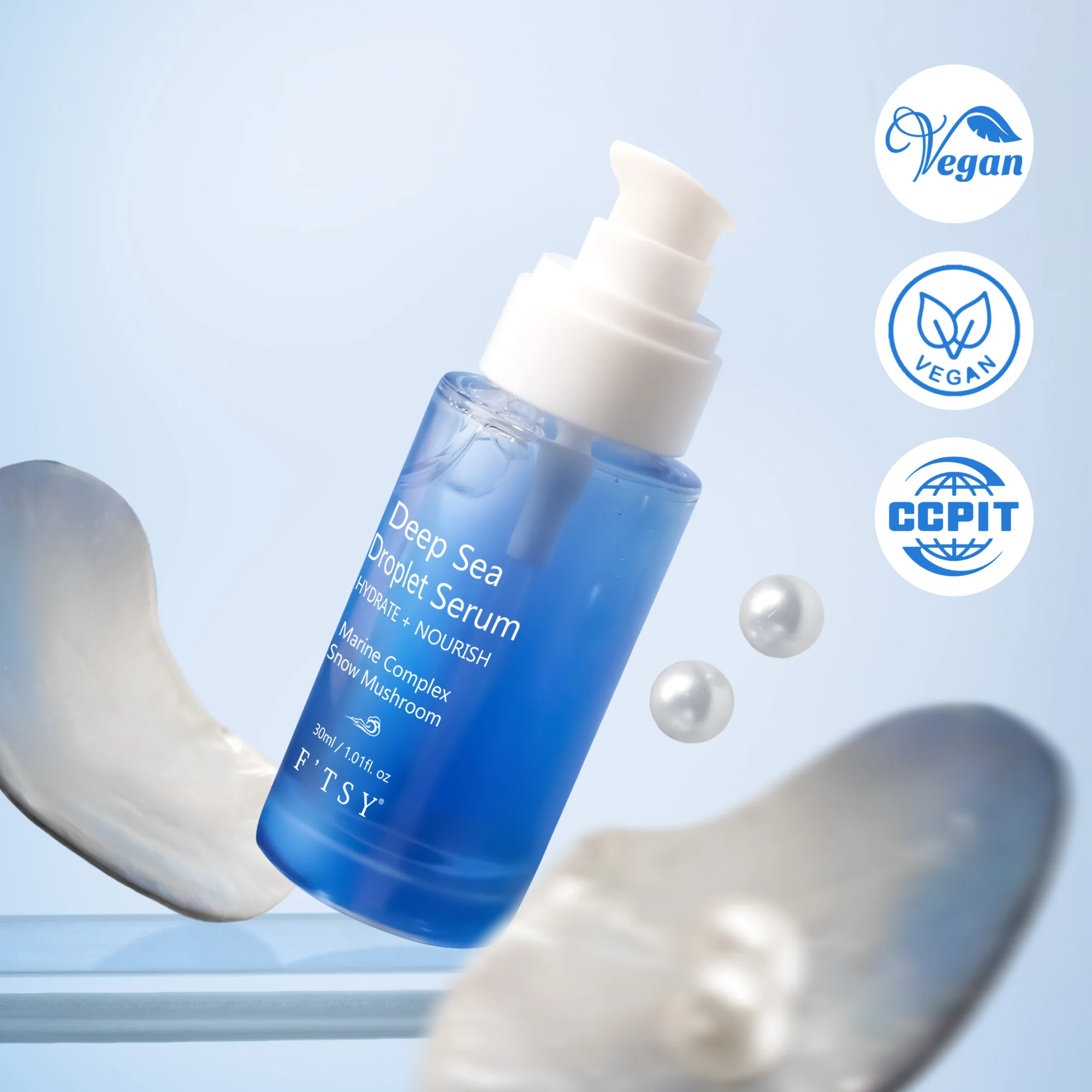 Private Label Skincare Skincare Product Ocean Deep Hydration Serum Hydrating Hyaluronic Acid serum Blue Chemistry Ultra