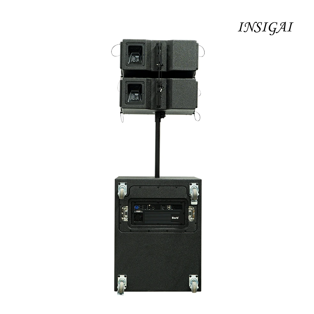 DTL110 Professional Stage Audio Sound System Waterproof Wood Shell Whole Set DSP Portable Case-fit Active Line Array Speakers