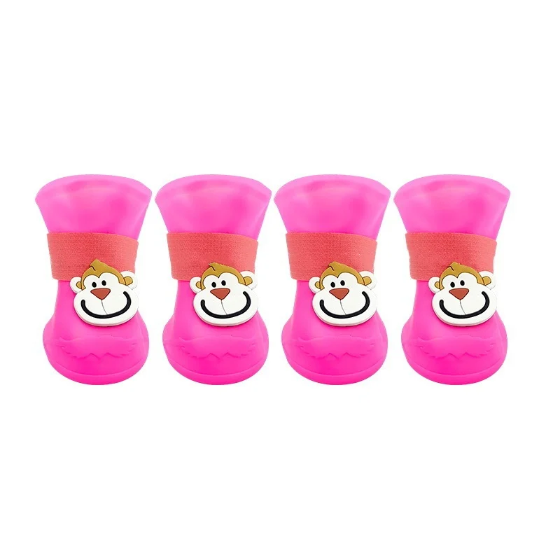 Hot Sell Nylon Neoprene Dog Boots Comfortable Non-slip Rubber Pet Rain Shoes Small Large Dog