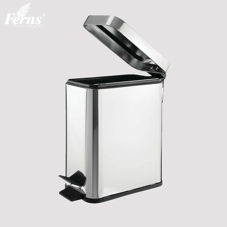 Resistant Pedal Rubbish Bin Home Bathroom Kitchen Office Garbage Bin Trash Can with Removable Inner Waste Basket