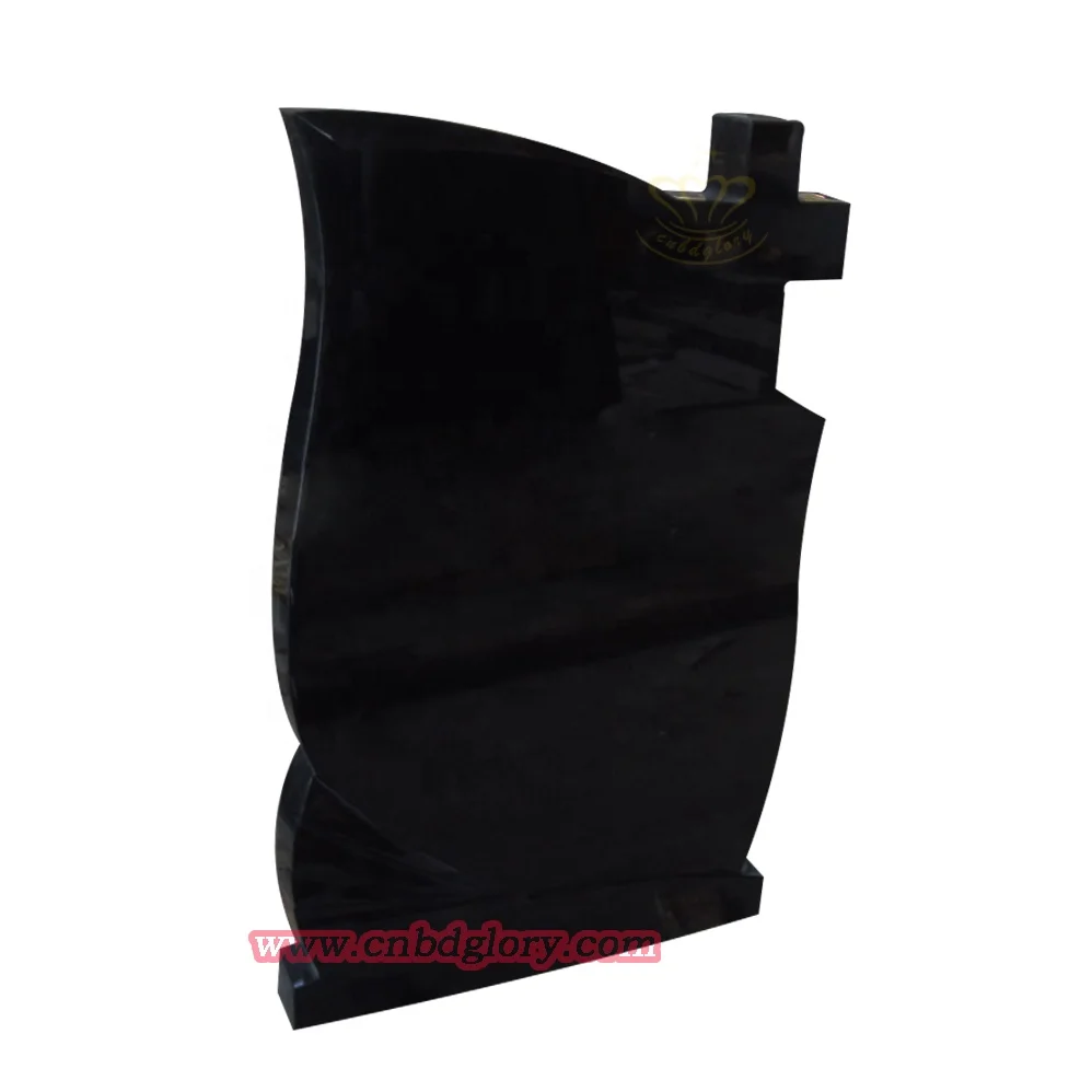 Заказной дизайн надгробный камень для кладбища черный мраморный надгробный камень