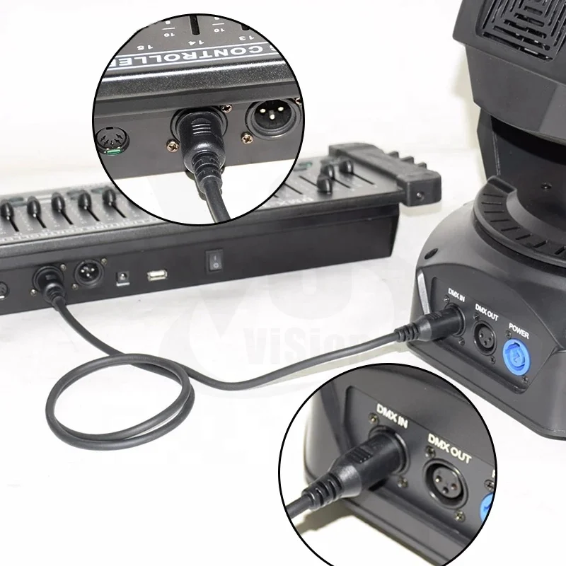 Flexible DMX Cable Old-Plated 3 Pin Signal XLR Male to Female DMX Cable Wire, Best for DJ Stage Par Light Moving Head Lights