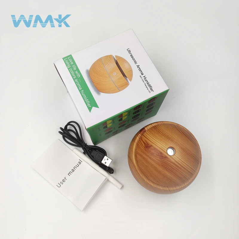 Hot Sale Smart Humidifier 130ml Mini USB Cute Wood Grain 2 in 1 Cool Mist Mushroom Air Humidifier For Home