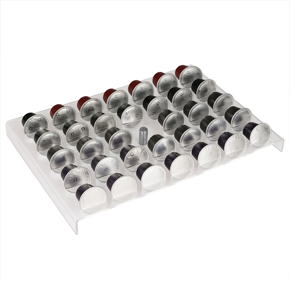 1PCS Hot Selling Coffee Pods Storage Organizer Tray Drawer Holds 34 Capsules Kitchen Decor Coffee Capsules Storage Organizer
