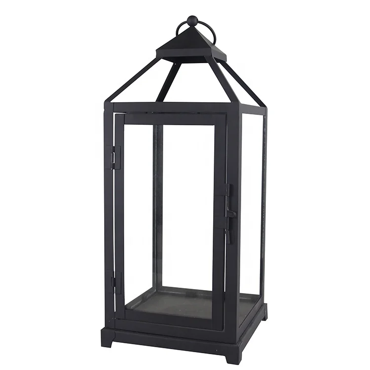 Christmas Black Ground New Outdoor Metal Table Led Moroccan Garden Lantern Decoration for Wedding