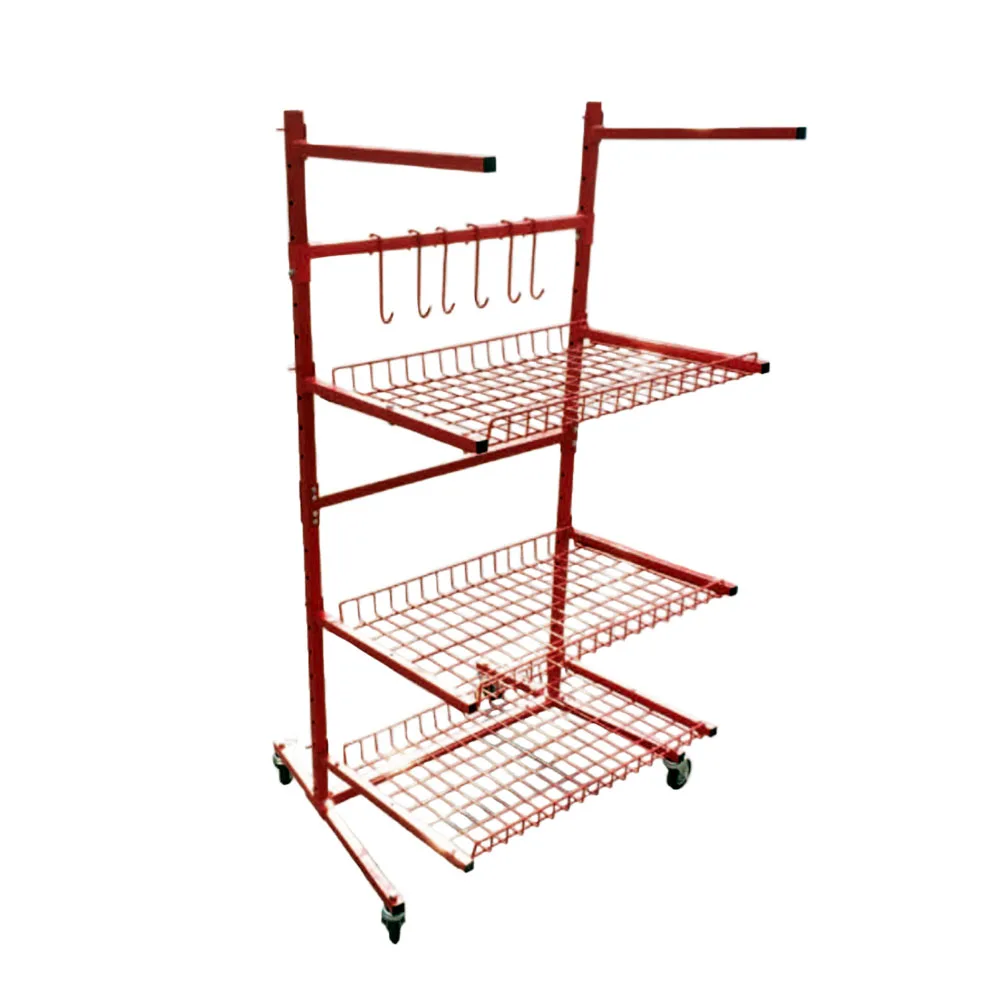 Metal Shelf Bracket Auto Parts Storage Trolley Car Parts Cart