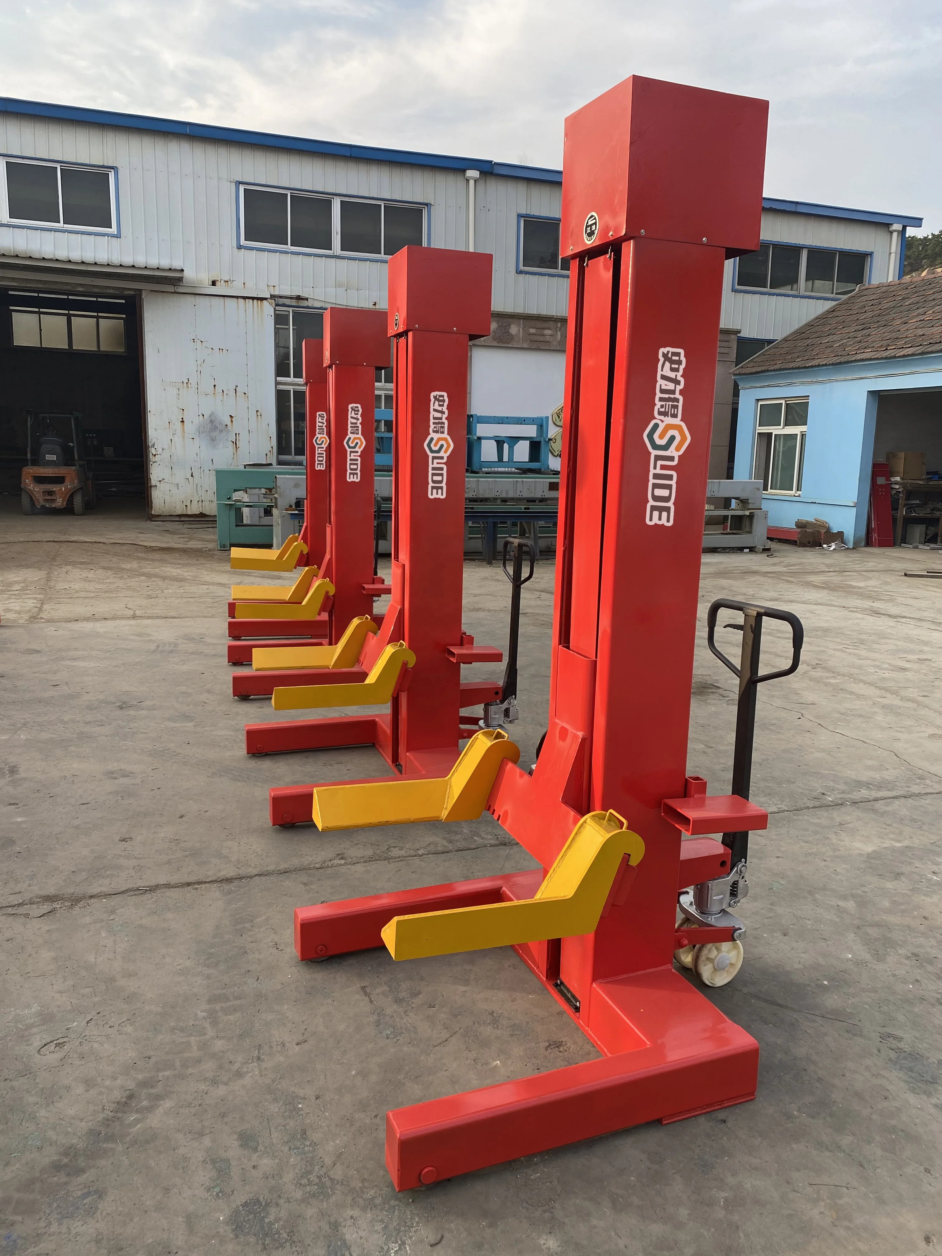 SLD heavy duty 4 post car lift heavy duty automotive truck lift heavy duty car jack lift hydraulic floor 7.5 ton