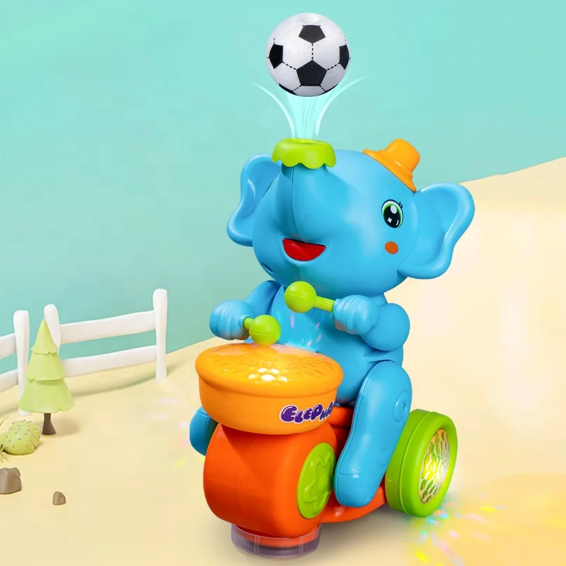 Elephant With Music And Flashing Light Kids Electric Toys Play The Drum Animal Toys For Kids