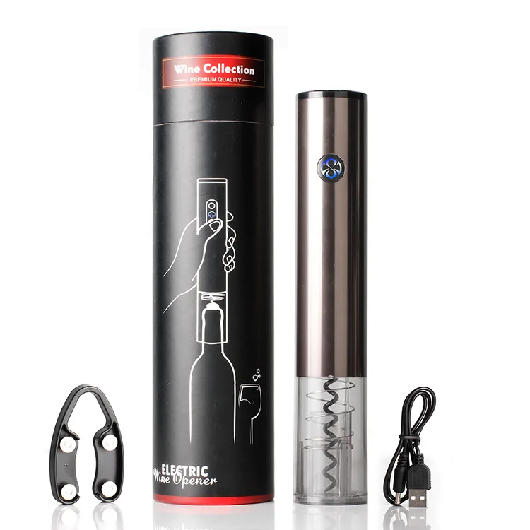 Cuten Cordless Rechargeable Electric Wine Bottle Opener Automatic Corkscrew with USB Charing Cable