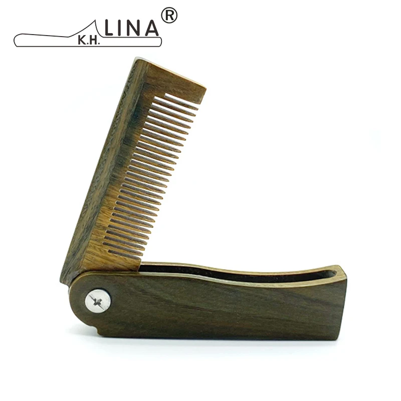Buffalo Horn Beard Comb Synthetic Peach Neem Silk Styling  Wood Hair Comb