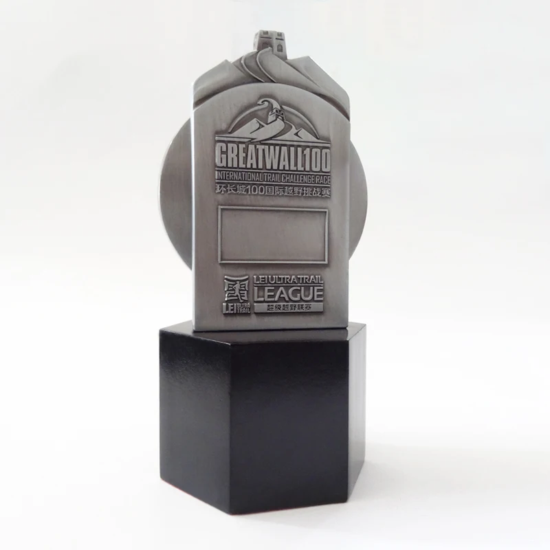 High quality custom metal wooden silver table tennis award trophy cup with your logo sports trophy