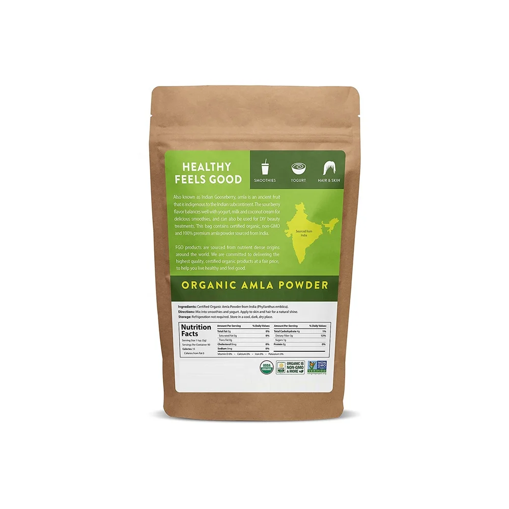 Organic Amla Powder (Amalaki) Healthy&Delicious 100% Raw Superfood 453grams