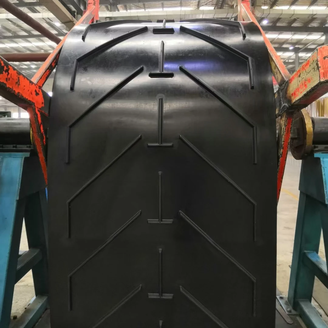 Profiled Chevron Rubber Conveyor Belt,Rubber Conveying Belt Profile & Patterned Rubber Belts