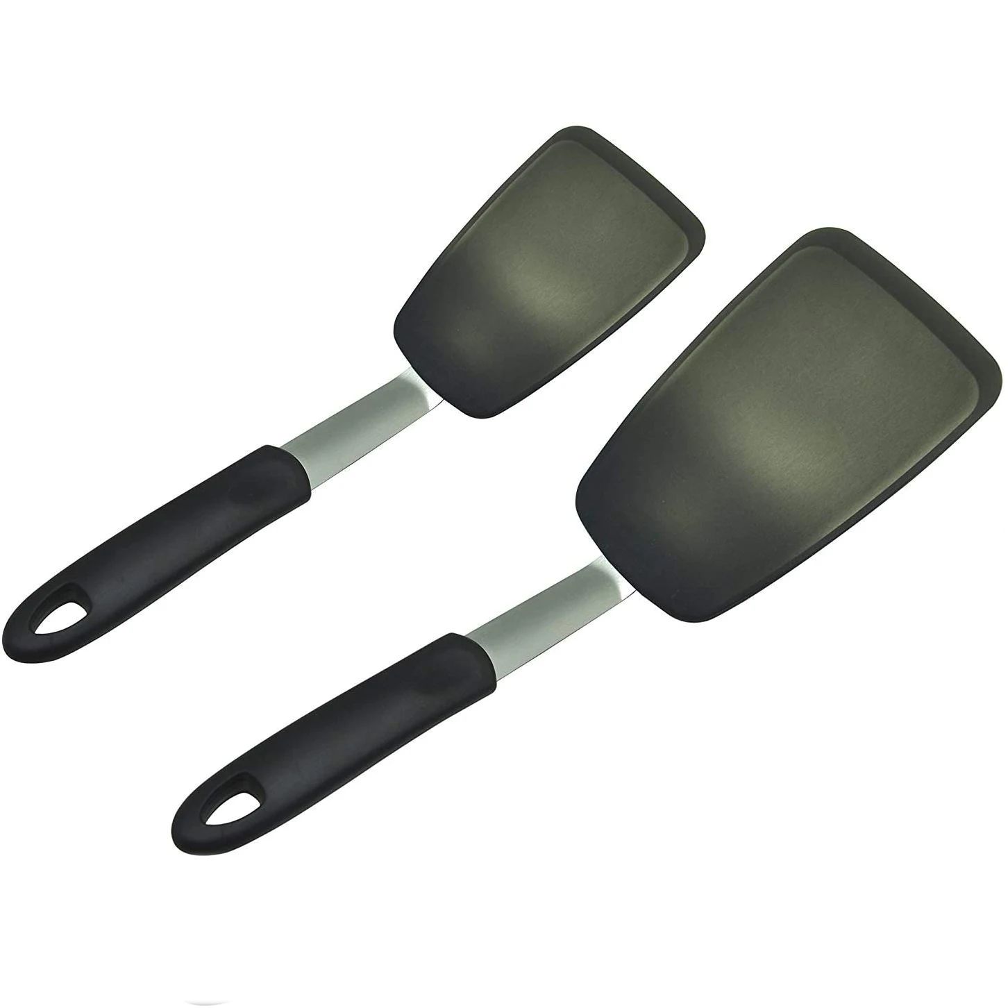 600F Heat-Resistant Flexible Rubber Silicone Spatulas set - Silicone Cooking Utensil Set Egg Turners, Pancake Flippers
