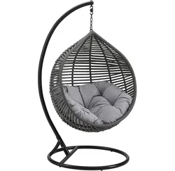 Double Set Patio furniture Water drop shaped swing chair  Hammocks rattan hanging swing egg chair for indoor and outdoor 1 buyer