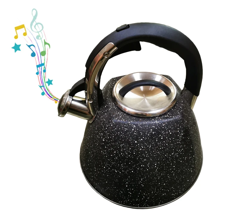 Fashion Ceramic Coating Stainless Steel Electric And Gas Stove Top Portable Tea Pot Whistling Kettle
