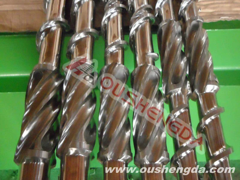 Винтовой цилиндр для экструдера выдувной пленки, детали для выдувного формования, штампованная головка, LDPE LLDPE HDPE пленка, пузырчатая пленка Stellite BIMETALLIC