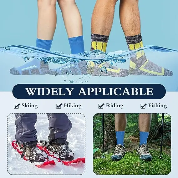 Custom Logo Men Outdoor Athletic Crew Socks Kids Breathable Wudhu Waterproof Socks For Hiking Trekking Wading