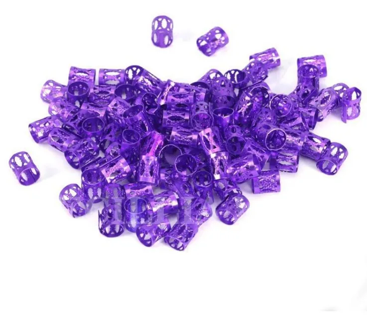 Metal Plated Headbands Hollow Decorative Dreadlocks Filigree Tube Locks Braids Rings Rings Braided Beads