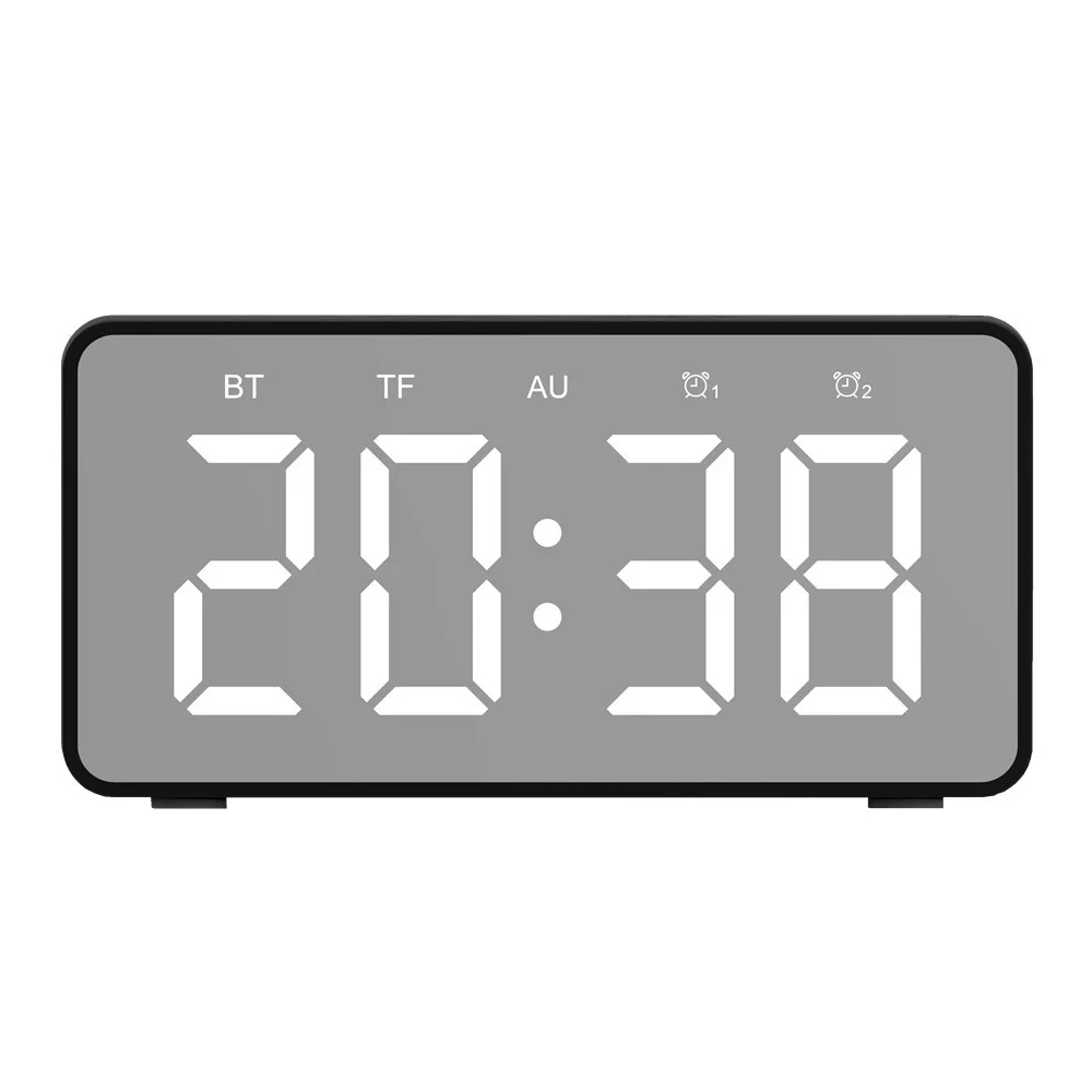 New Arrivals Phone Wireless Charger LED Digital Alarm Clock Blue tooth Stereo Speaker BT5.0 Version