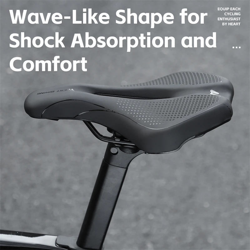 WEST BIKING Sports Comfortable Bicycle Saddle Pu Leather Bike Saddle Hollow Road MTB Bike Saddle Bicycle Accessories