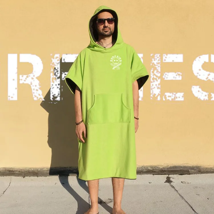 Factory Made Microfibre Ponchos Towel Traditional Mexican Poncho with Hoodie