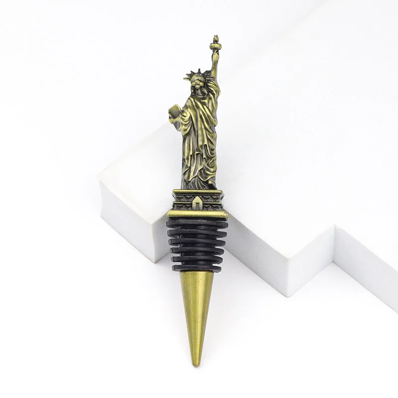 Personalized Design New York Souvenir Customized Logo Metal Wine Cork Bottle Stopper
