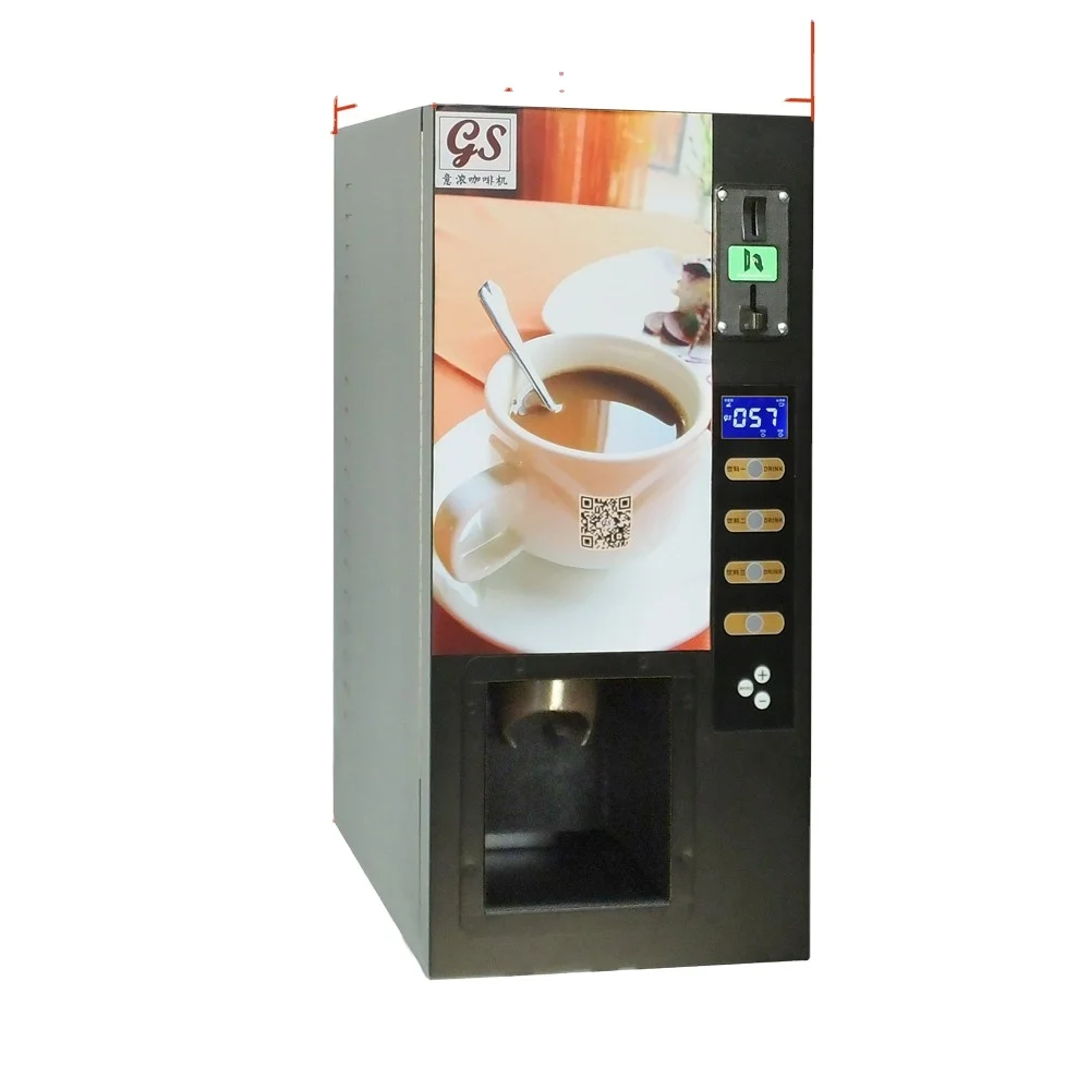 Smart Commercial Fully Automatic Self Coin Card Payment Instant Coffee Vending Machine
