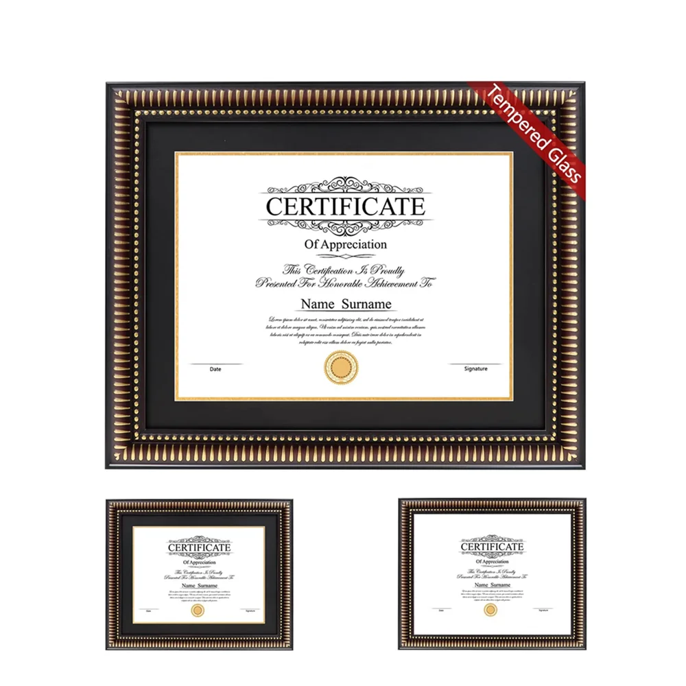 High quality wall photo frame diploma frame wooden photo frame for graduation certificate
