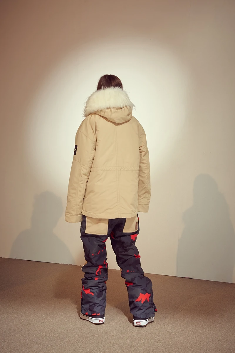 Теплая Съемная шапка с логотипом под заказ, меховая пуховая Лыжная парка, куртка с мехом