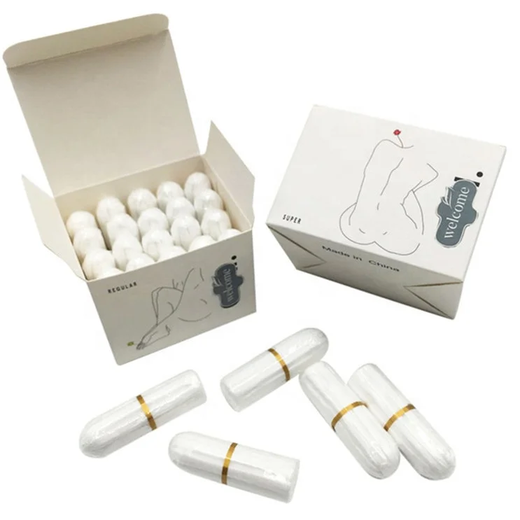 Daraz online shopping products low MOQ super GOTS certificated wholesale organic tampons private label twist wrap film tampons