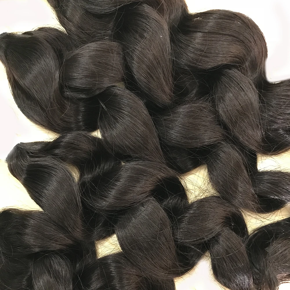X-TRESS 4Pcs/Pack 16-18 Inch Ombre Brown High Temperature Fiber Hair Extensions Natural Loose Wave Synthetic Hair Weave Bundles