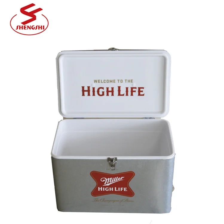 Metal Cooler Box vintage cooler bag ice metal box wine cooler