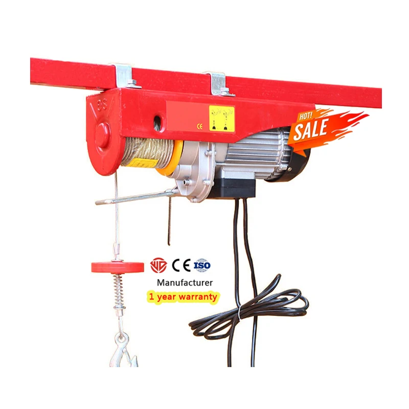 Mini Electric Wire Cable Hoist 30 Meter Overhead Crane Lift Electric Micro Hoist