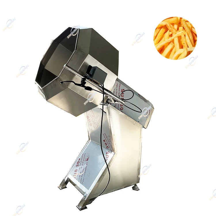 Factory Puff Snacks Food Popcorn Seasoning Flavor Pecan Fries Spices Powder Sugar Flavoring Machine