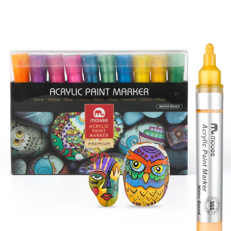 Fluorescent color P-920 acrylic paint marker pens water-based acrylic marker pen non toxic school drawing acrylic paint set