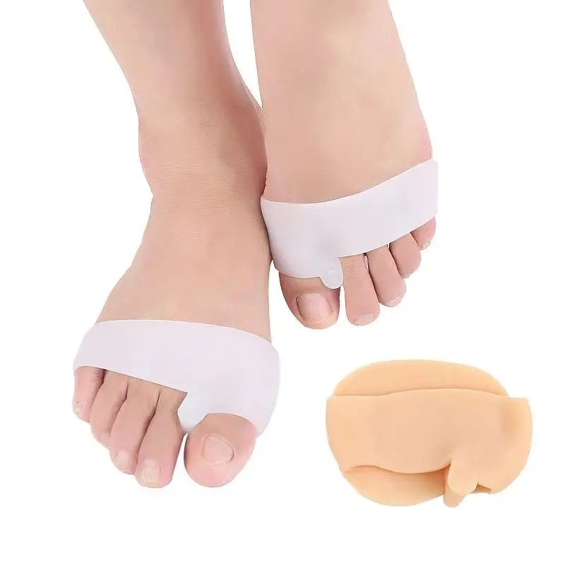 Silicone Gel Forefoot Pads Straightener Toe Corrector Bunion Orthotics Protector Overlapping Toe Separator Sock