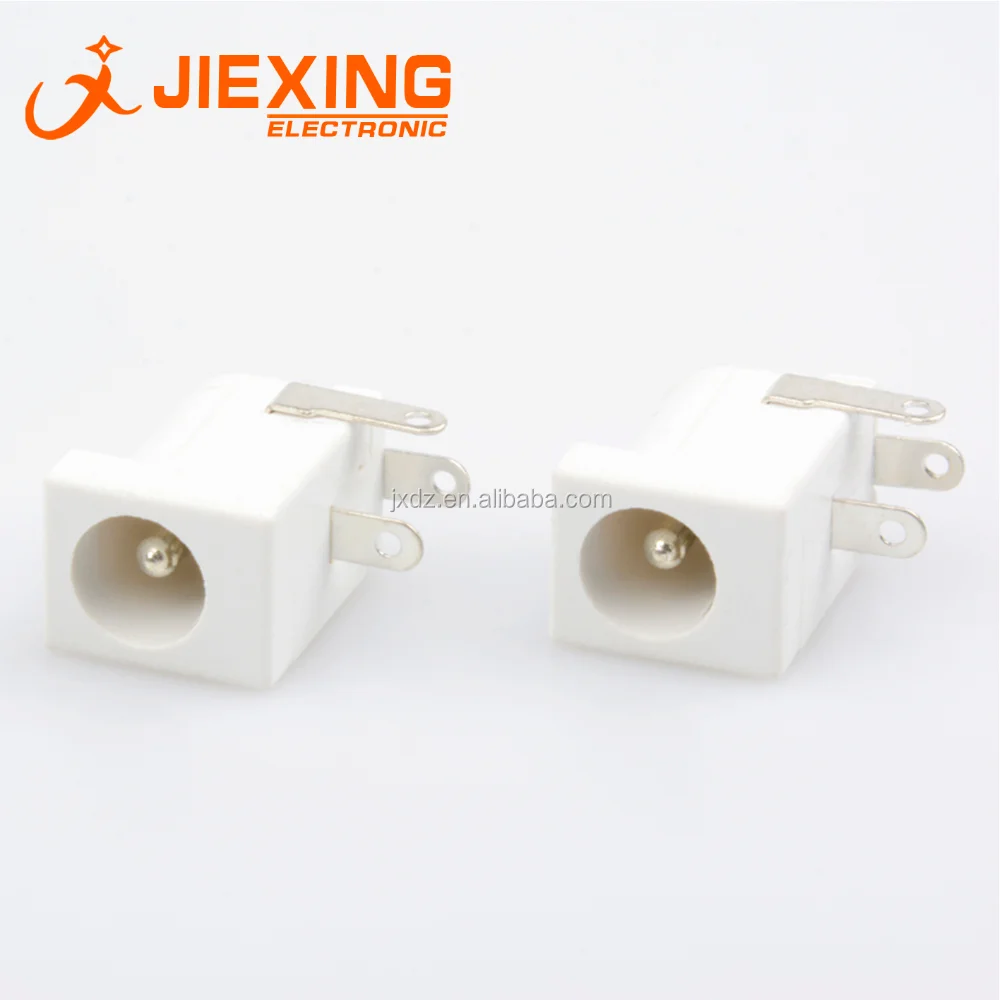 DC-005 DC Power Jack Socket Connector DC005 5.5*2.1mm 2.1 Socket Round pin 3pin White Color 5.5*2.5mm 2.5