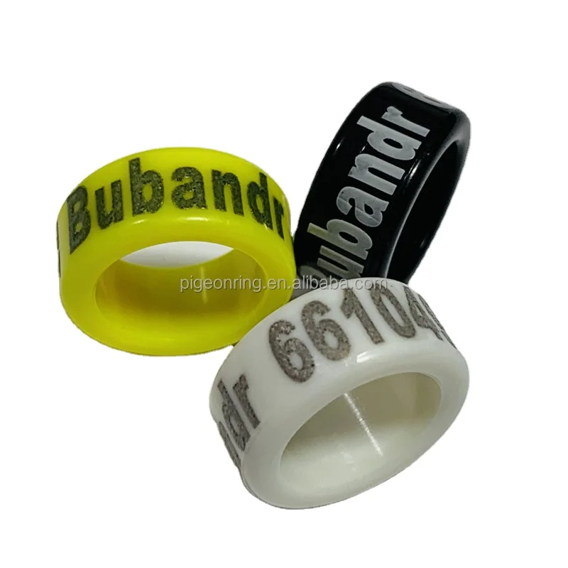 Manufacturer direct-sell high quality plastic fancy pigeon rings 10mm 11mm 12mm pigeon rings All sizes All colors