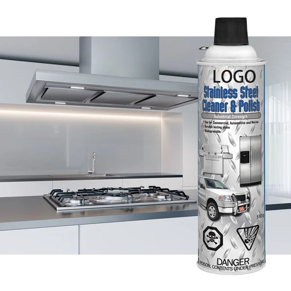 Professional Multi-Purpose Stainless Steel Cleaner Spray for Oil Remover Satin Polishing Surface Removal Maintain Service Life