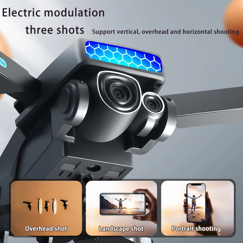 Three Cameras Professional Aerial Photography Drone Obstacle Avoidance Helicopter Remote Control Quadcopter