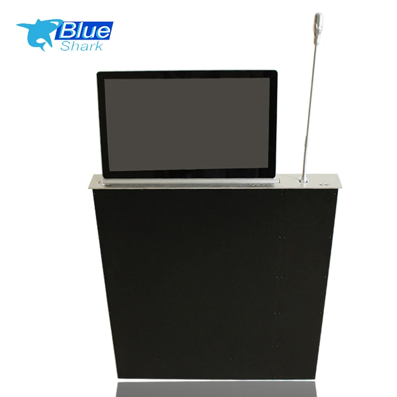 
Conference Room Desktop LCD Monitor Audio Microphone Lifting Mechanism Implicit LED Screen Display Office System 