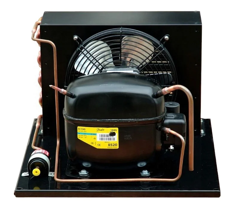 1/3 HP R404A 110V Small Refrigeration Compressor condensing Unit For Showcase