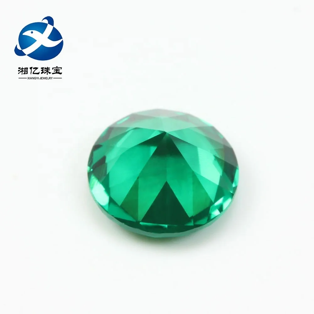2.25mm xygems popular emerald green synthetic nano gemstones round for jewelry ring